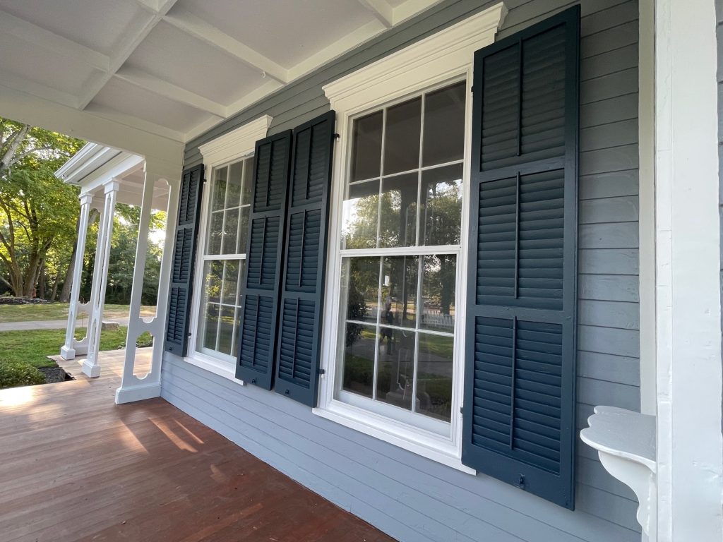 painted windows and shutters
