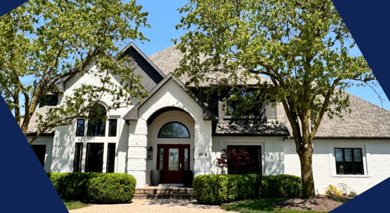a white brick house painted with romabio masonry flat