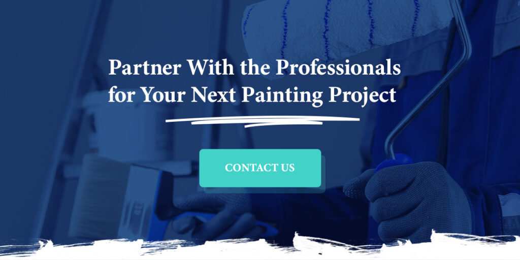 a graphic that says to partner with the professionals on your next painting project