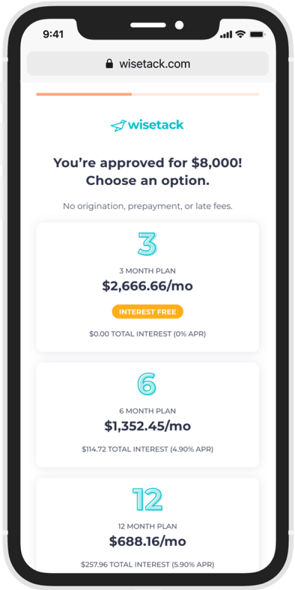 wisetack financing example